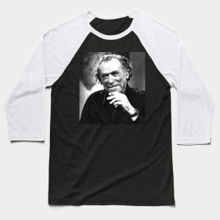 Charles Bukowski - Classic Sketch Baseball T-Shirt